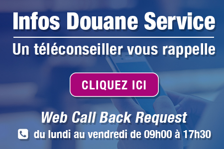 Bannière Infos Douane Service : Web Call Back